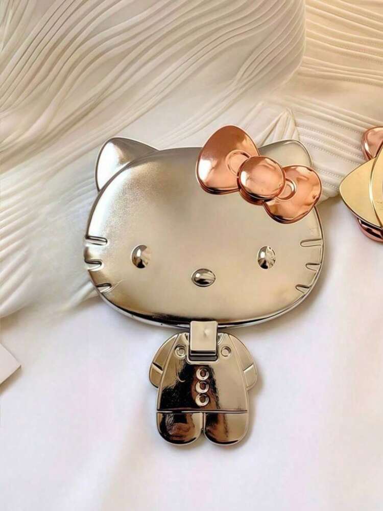 Sanrio Hello Kitty Cartoon Handheld Mirror – Cute Portable Makeup Mirror with Handle or Stand