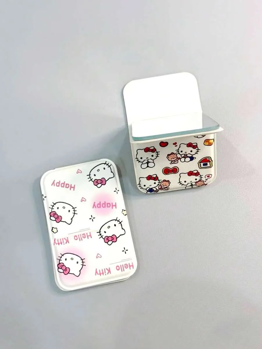 Sanrio Hello Kitty Portable Folding Makeup Mirror – Compact Travel Mirror for Girls, Offices, and Dormitories