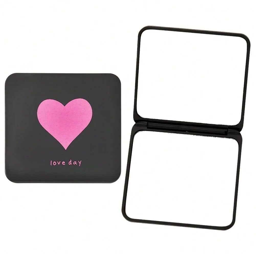 1PC Portable Mini Folding Compact Makeup Mirror With High Appearance And Premium Sense