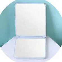 1PC Portable Double-Sided Square Makeup Mirror – Travel Desktop Vanity Mirror, Student Dormitory Style