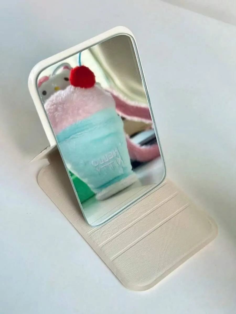 Sanrio Hello Kitty Portable Folding Makeup Mirror – Compact Travel Mirror for Girls, Offices, and Dormitories