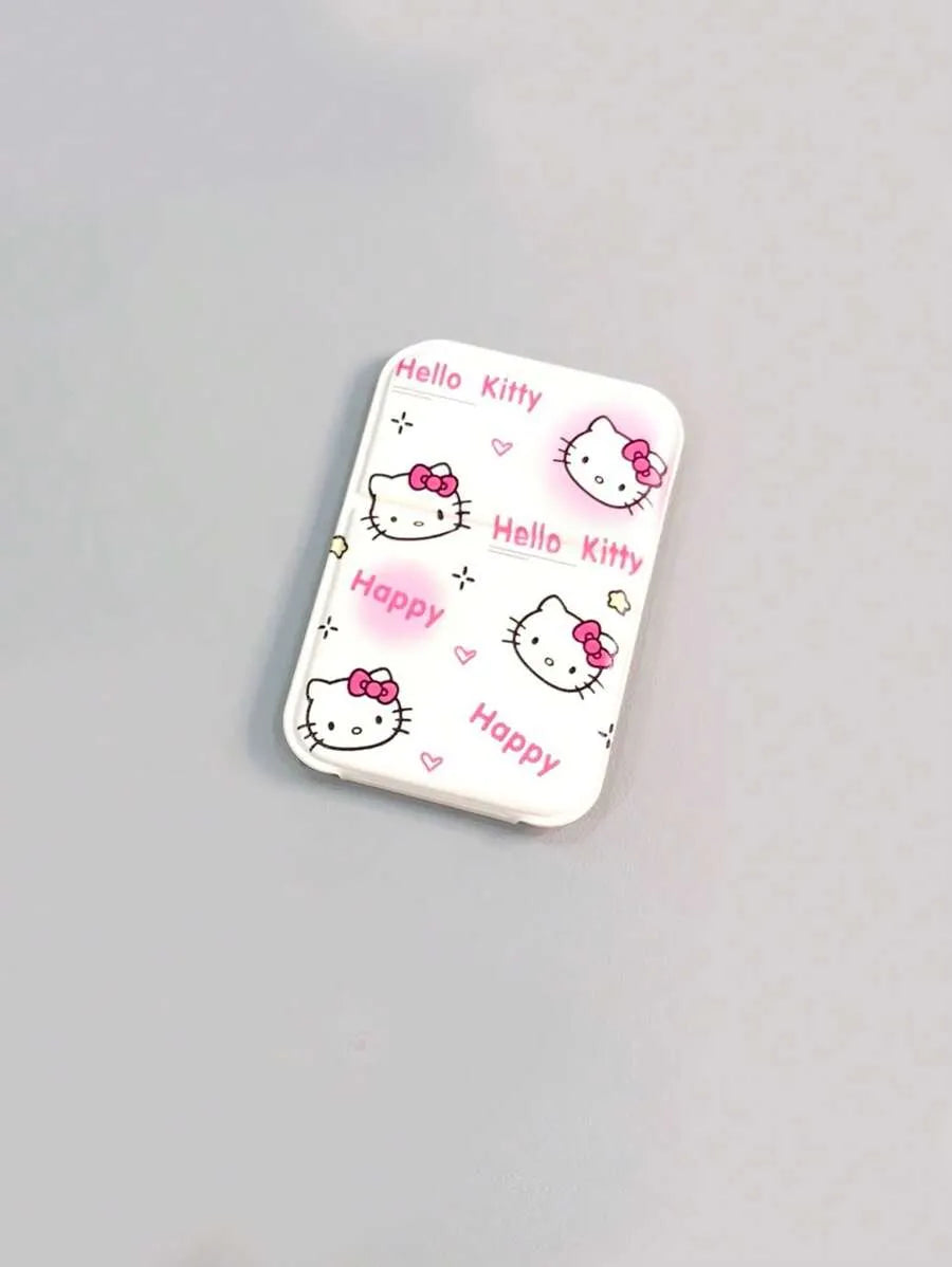 Sanrio Hello Kitty Portable Folding Makeup Mirror – Compact Travel Mirror for Girls, Offices, and Dormitories