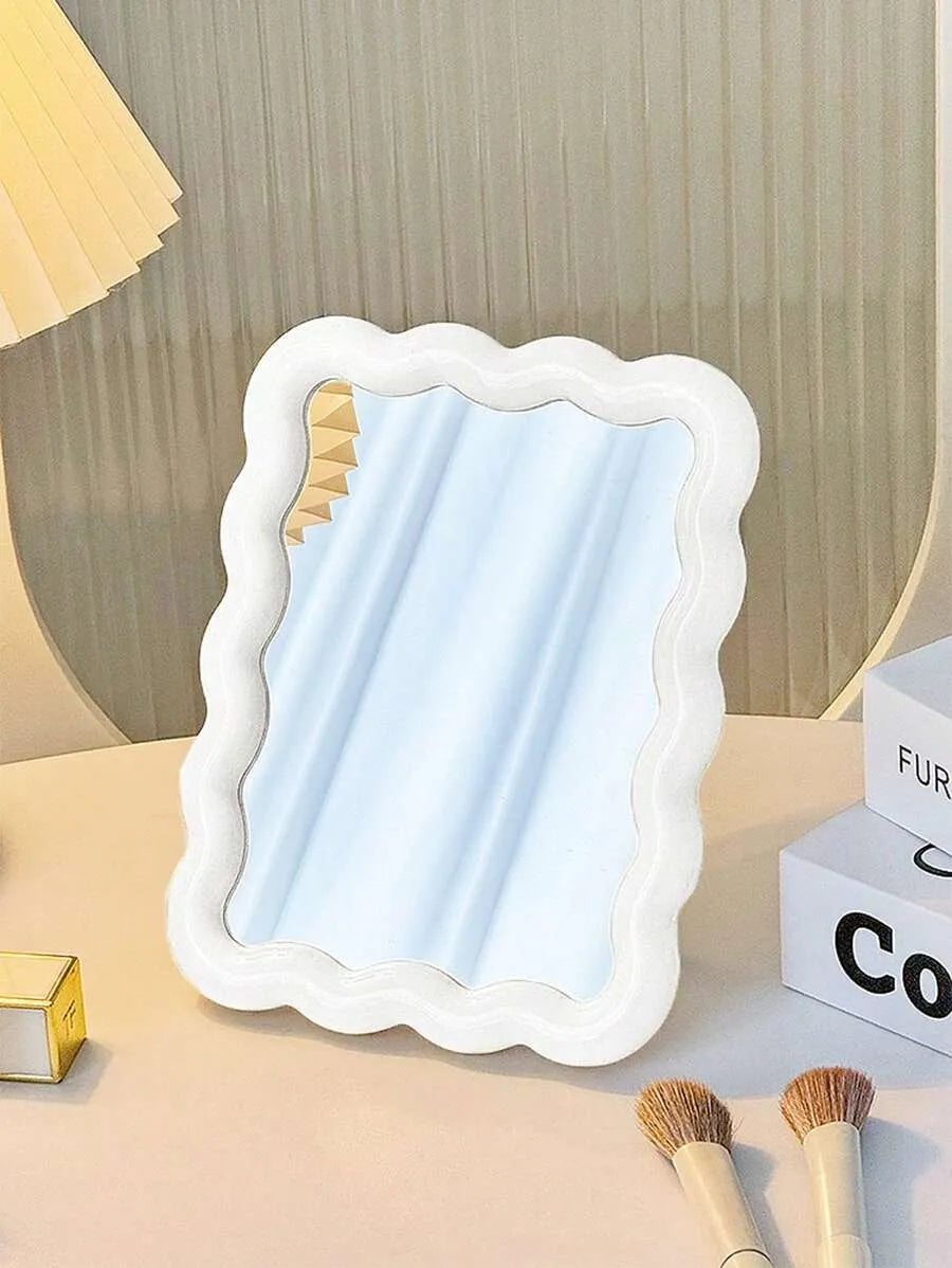 1pc Folding Makeup Mirror, Dopamine Desktop Portable Mirror, 90° Adjustable Stand And Wall Mountable