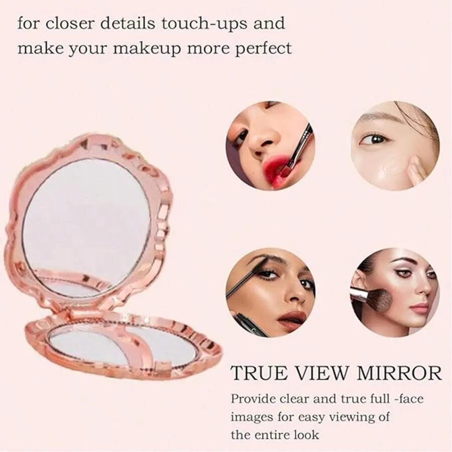 Rose Compact Mirror – Exquisite and Convenient to Carry, Ideal for Wedding Gifts and Party Decorations