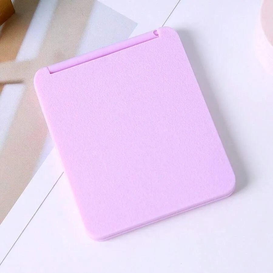 1PC Portable Double-Sided Square Makeup Mirror – Travel Desktop Vanity Mirror, Student Dormitory Style