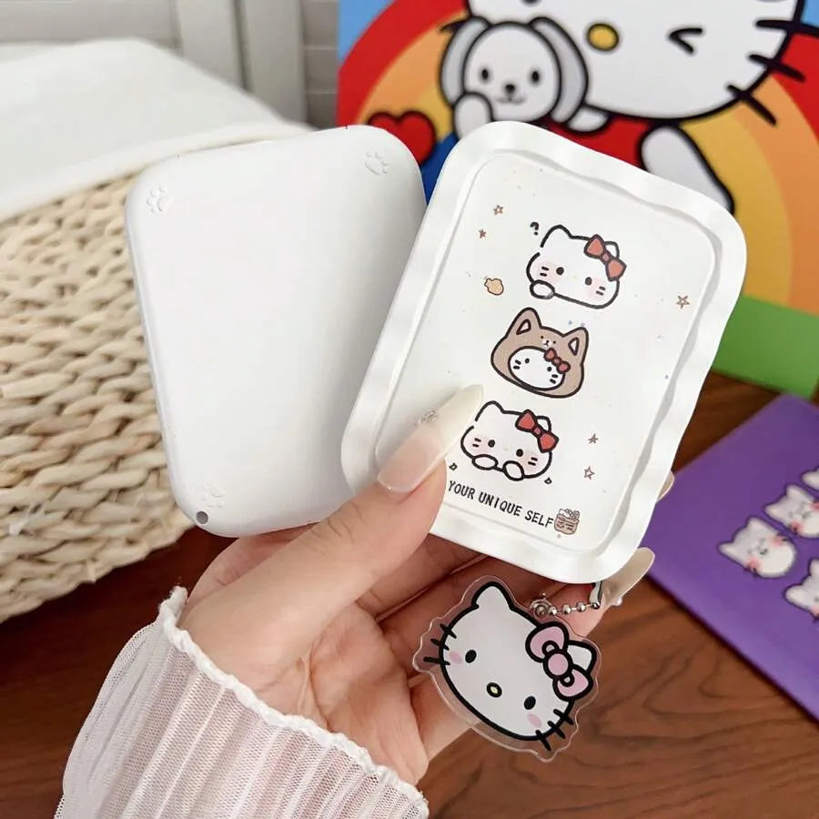 Sanrio Cute Foldable and Portable Makeup Mirror, 2-In-1 Mini Handheld Makeup Mirror and Comb, Perfect for Students and Young Girls