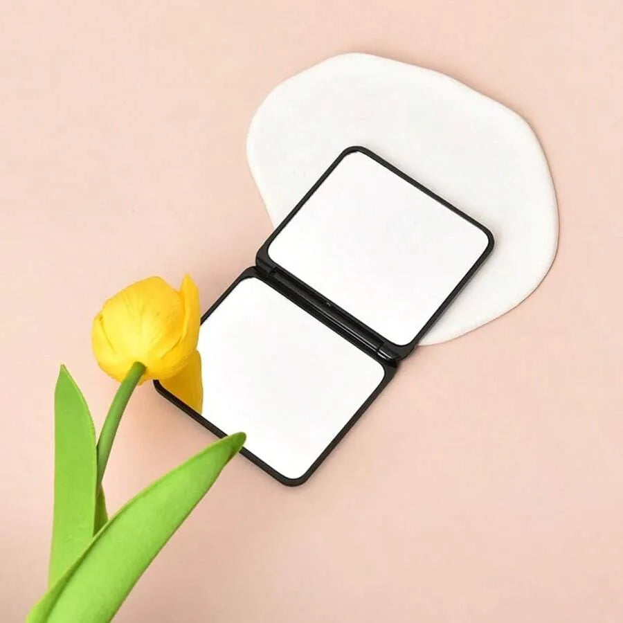 1PC Portable Mini Folding Compact Makeup Mirror With High Appearance And Premium Sense